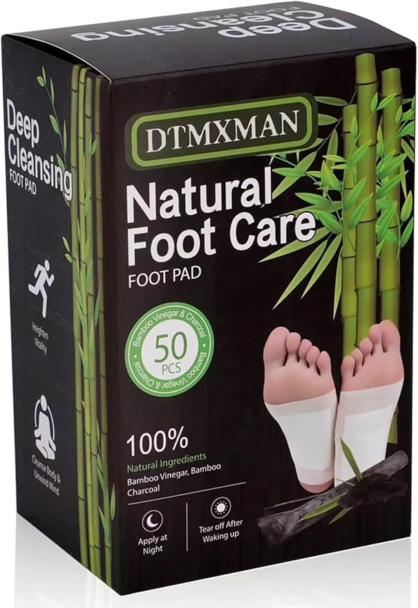 DtMxMan 50 Pack Foot Pads, Natural Cleansing, Promoting Sleeping, Suitable for Daily Relaxation Foot Paches | 50 Pads and 50 Adhesive Sheets