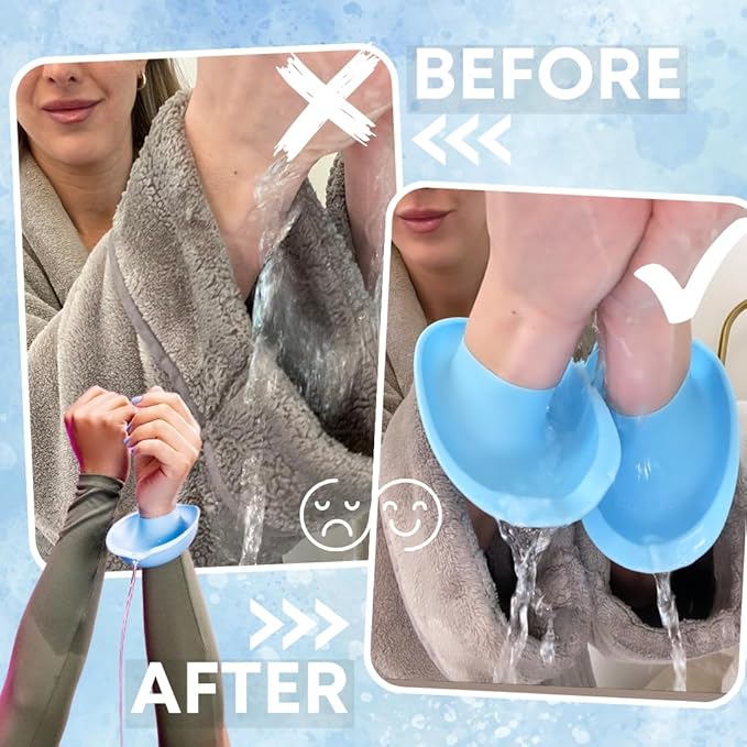 LiquiBands Face Washing Wristbands – No More Wet Sleeves with This Skincare Essential - Silicone Bands to Catch Water Drips – Stocking Stuffer for Girls & Women (Sage Green, 1 Pair)