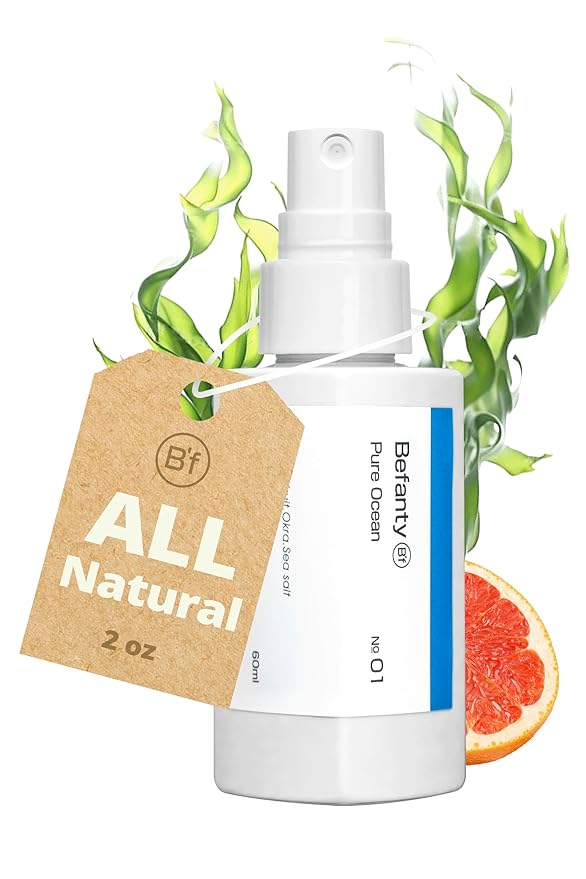 Befanty Natural Spray Deodorant for Women & Men, Aluminum-Free, 24 Hours Odor Protection, Long-Lasting Fragrance Body Mist, Travel Size, Suitable for Sensitive Skin – Pure Ocean, 2.0 fl oz