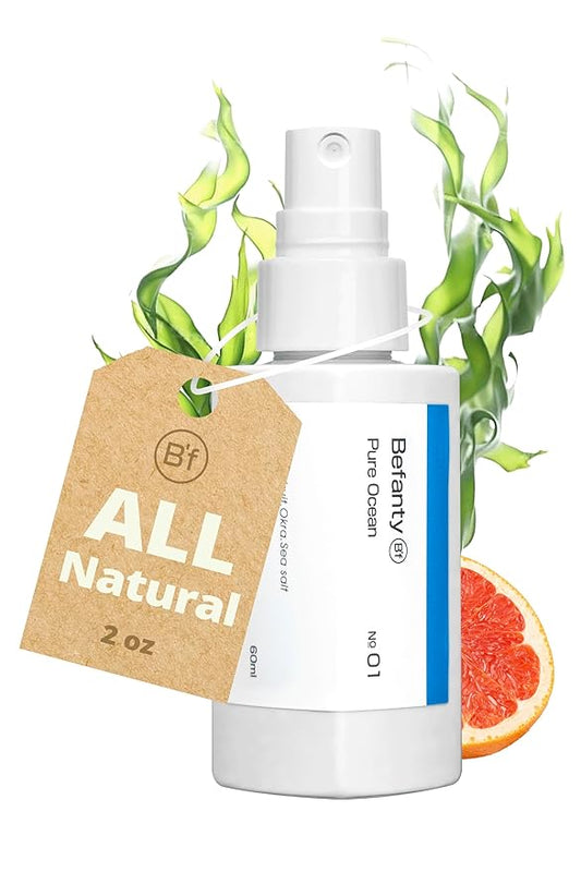 Befanty Natural Spray Deodorant for Women & Men, Aluminum-Free, 24 Hours Odor Protection, Long-Lasting Fragrance Body Mist, Travel Size, Suitable for Sensitive Skin – Pure Ocean, 2.0 fl oz
