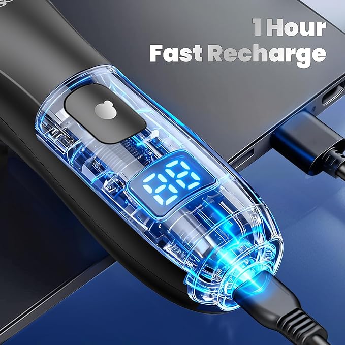 ENSSU Body Hair Trimmer for Men, Electric Manscape Groin Trimmer with Skin-Safe Ceramic Blade, Waterproof Ball Trimmer for Chest, Beard, and Pubic Hair
