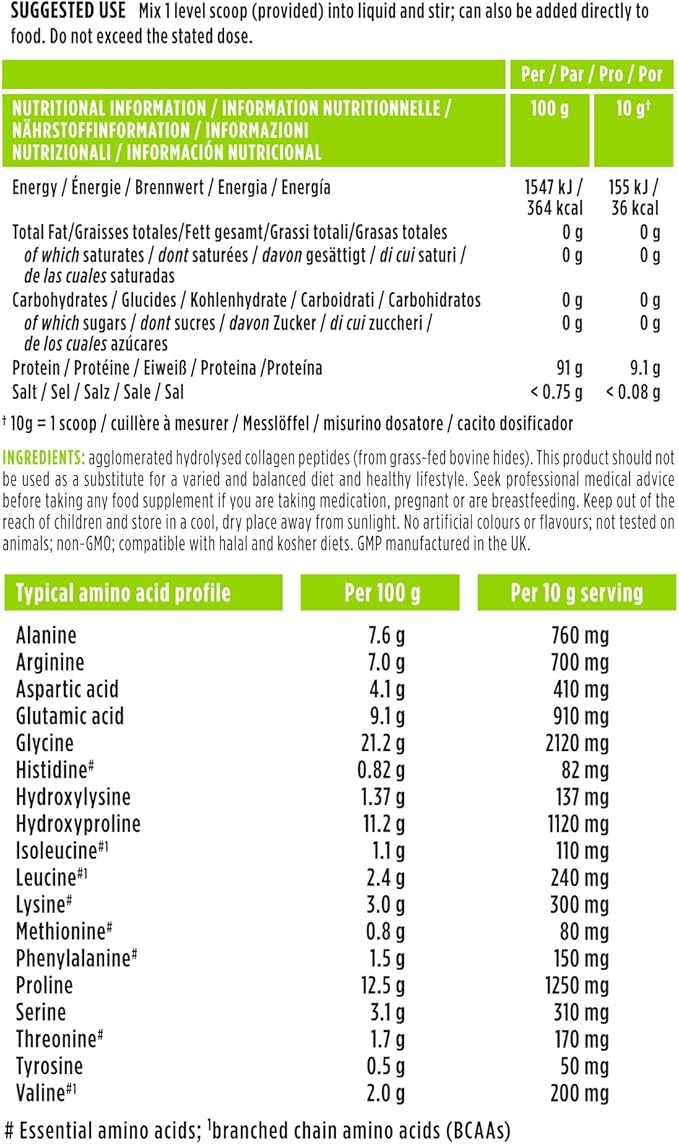 Igennus Highest Grade Hydrolyzed Collagen Peptides, Clean Label, 100% Grass Fed Bovine Collagen Protein Powder, Collagen Types 1, 2 & 3, for Women & Men, Non-GMO, Free Range, 40 Servings