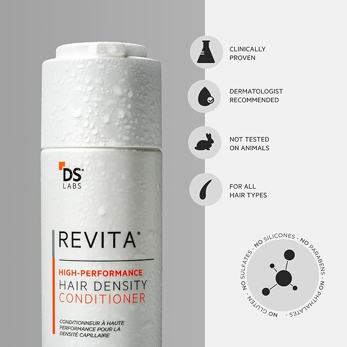 DS Labs Revita Conditioner, 100 mL – Scalp Refreshing Hydration for Fuller Looking, Weightless Hydration, Caffeine, Turmeric, Sulfate & Silicone Free, Color Safe, For Men & Women