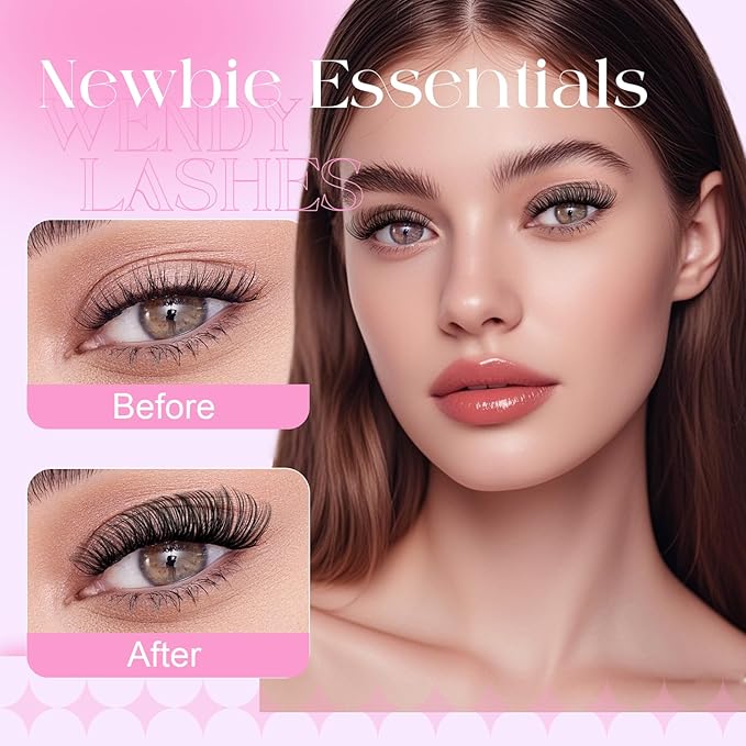 Lash Clusters 60D 80D Wispy Individual Lashes 280PCS D-Curly Volume Lash Extensions 10-18mm Natural DIY Cluster Lashes for Beginners(60D+80D,10-18mm,0.07D)