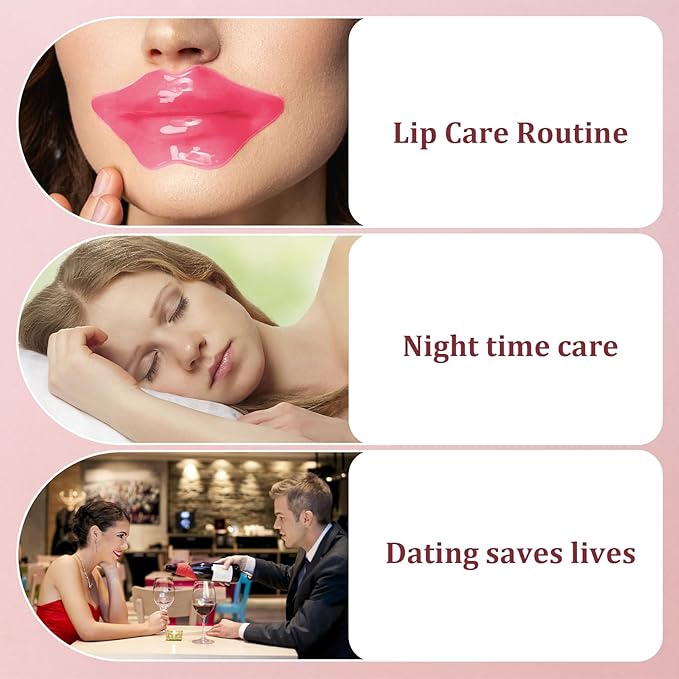 MAQIHAN 30PCS Moisturizing Lip Mask - Pink Lip Patches for Spa Daily Labial Masks Skincare Hydrating to Reduce Wrinkles Dryness Anti-wrinkle Lightens