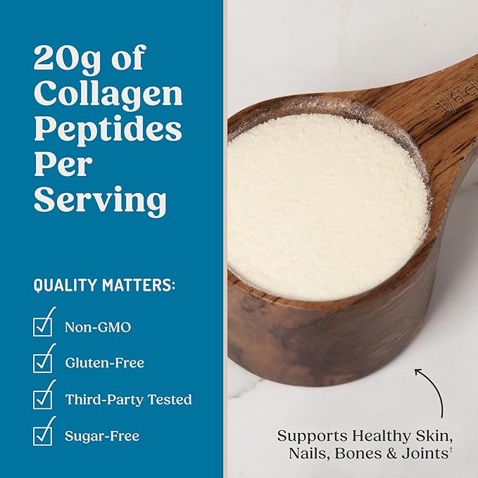 Bulletproof Vanilla Collagen Peptides Powder with MCT Oil, 14.3 Ounces, Grass-Fed Collagen Protein for Skin, Bone and Joint Support, Pasture Raised, No Added Hormones, Packaging May Vary
