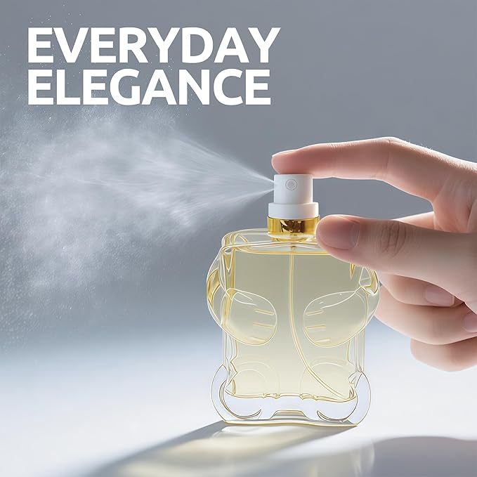 A CENTER 4PCS Perfume Set for Women - Floral Fragrance Gift Set with Vanilla,Sweet Fruity, Eau De Parfume| 3.4 Fl Oz Each Women's Cologne(Valentine Milano,Mon Amour Paris,Honey Bear Pink/White)
