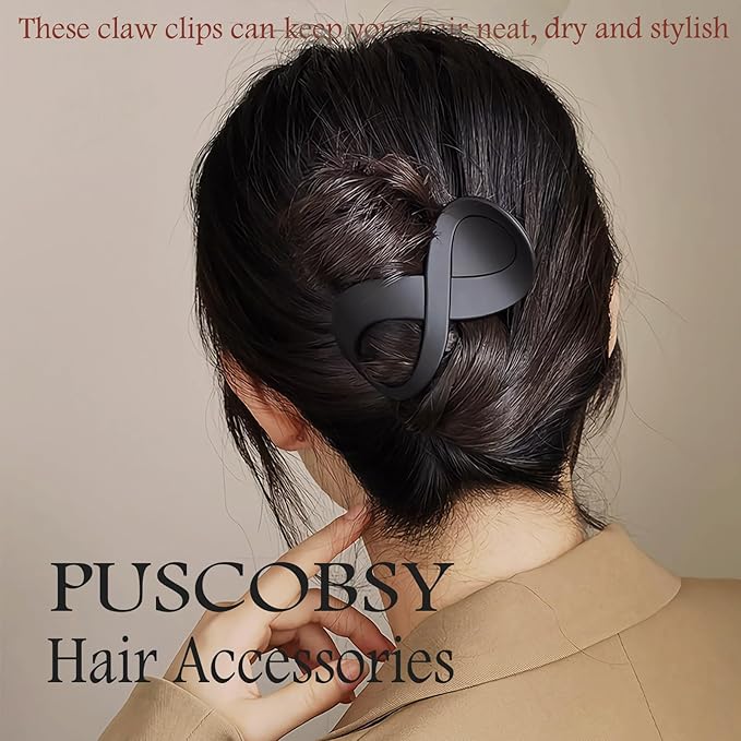 2 Pcs Flat Hair Clips French Concord Banana Clips for Thick Thin Hair - Strong Grip No Slip Claw Clips for Women