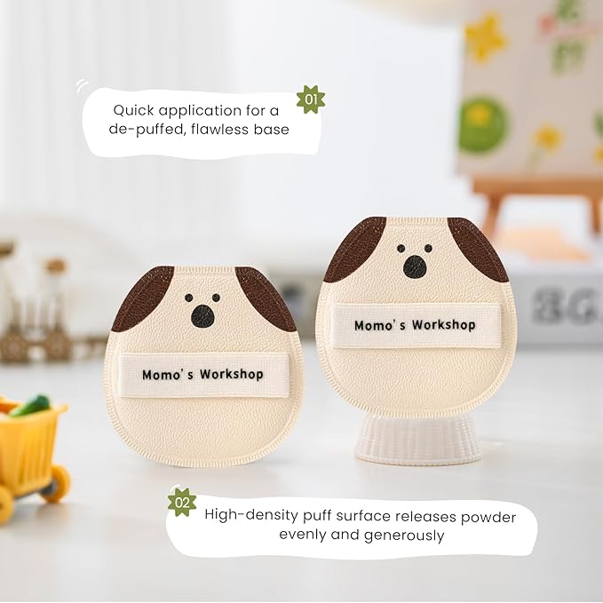 Makeup Sponge Puff Set 2.75In, Round Beauty Powder Puff,Soft Sponges Blender,Latex Free,For Liquid, Cream Seamless & Flawless Makeup,2pcs