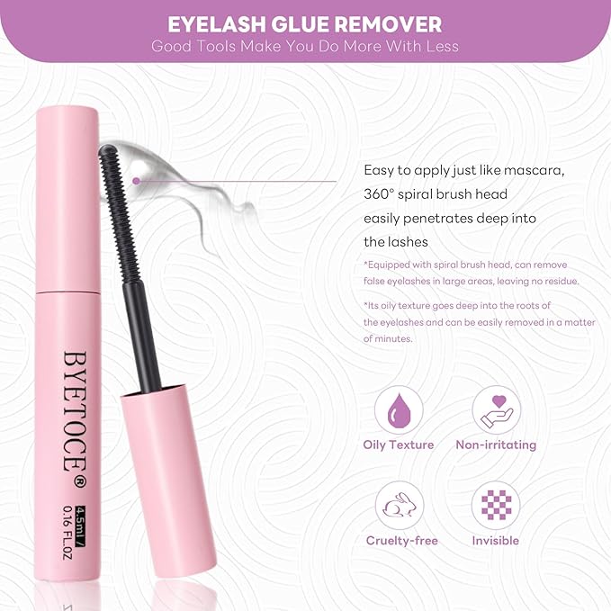 Lash Cluster Glue Bond and Seal Kit with Lash Glue Remover and Tweezers for Lash Extension Clusters Fast Removal, Portable Eyelash Brush for Eyelash Extension Beginners