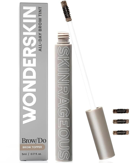 Wonderskin Brow/Do Eyebrow Gel Topper - Skinrageous All-Day Eyebrow Tint Mascara, Long-Lasting, Waterproof & Transfer-Proof Tinted Brow Gel Topper (Brunette)