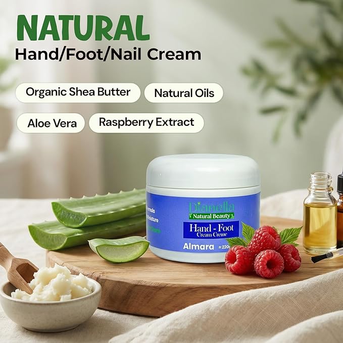 Natural Hand/Foot/Nail Cream. Made with natural and organic ingredients. Moistuizes and nourishes skin. 8oz (Tea Tree)