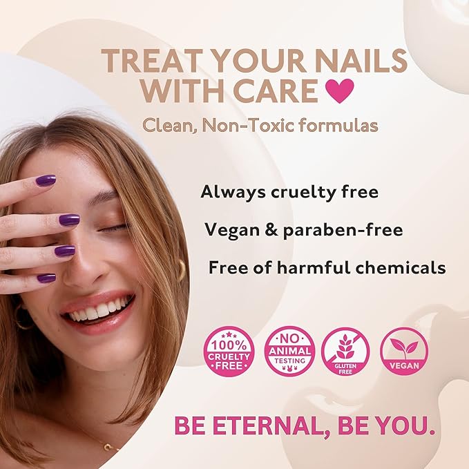 Eternal Beige Nail Polish Set for Women (ELEGANT) - Red Nail Polish Set for Girls - Lasting & Fast Dry Blue Regular Nail Polish for Home DIY Manicure Pedicure - Made in USA, 13.5mL (Set of 5)