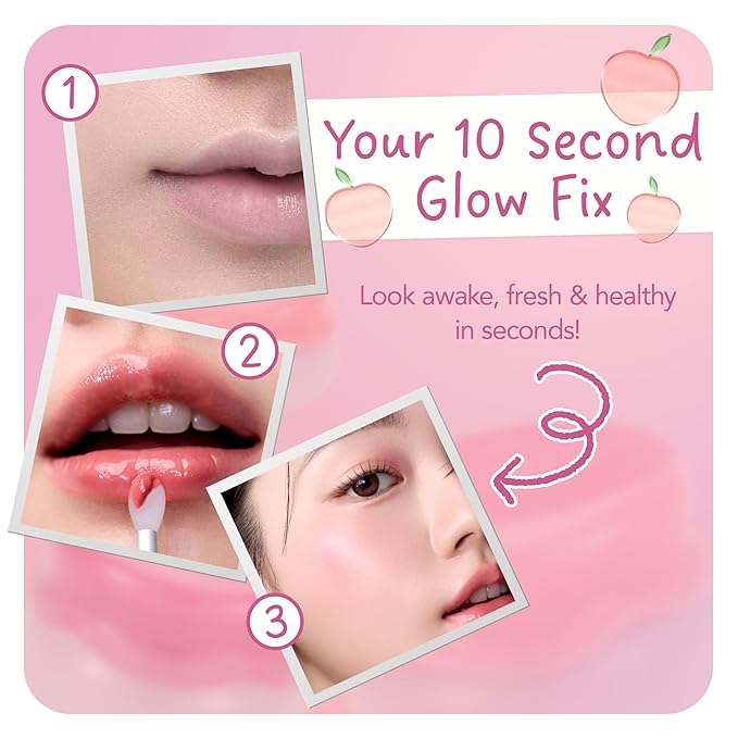 FRUDIA Glow Juicy Jam Lip & Cheek Stain (BonBon Grape) – Korean Lip Tint & Blush | Long-Lasting, Moisturizing, Non-Sticky Glossy Color for Lips, Cheeks & Eyes | Pink With A Hint Of Grape Purple (4.5g)