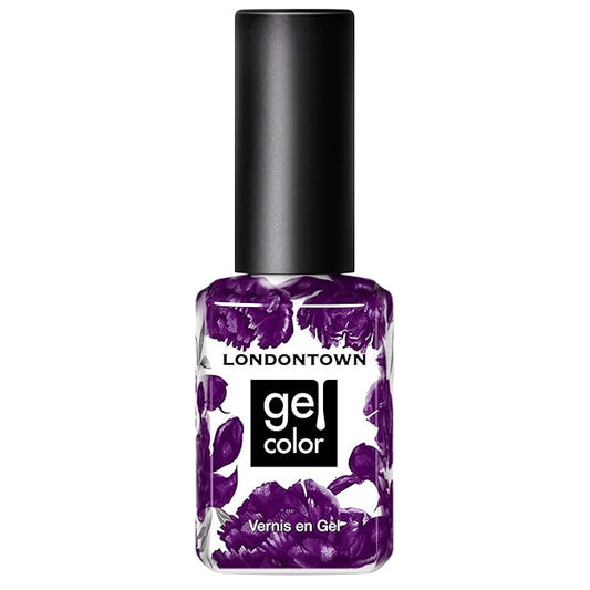 LONDONTOWN UV/LED Gel Nail Polish - Long Lasting, Chip Resistant High Shine Color - Glossy Deep Purple, Portobello Plum, 12ml/.40fl oz