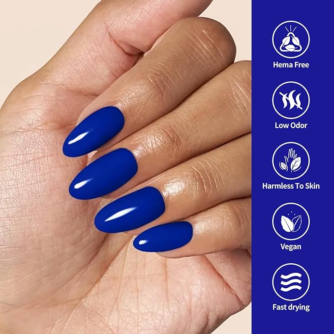 VENALISA Royal Blue Gel Nail Polish - Soak Off UV Gel for DIY Home Manicure - Salon Nail Art for Girls and Women
