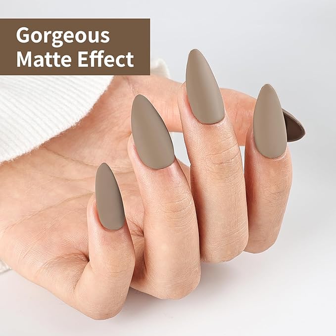 JODSONE Light Brown Gel Nail Polish 10ml Gel Polish Nude Brown Nail Color Long-Lasting Professional Finish Easy to Apply Low Odor Need U V Lamp Curing