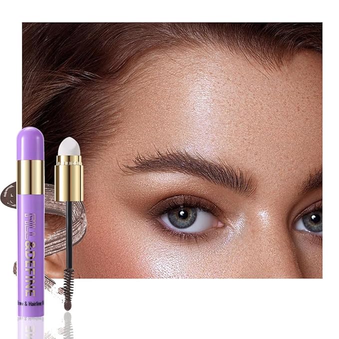 JUAAZIN 3 In 1 Hair Color Concealer Stick - Temporary Gray Hair Cover Up, Root Touch Up Hair Mascara with Precision Applicator, Waterproof Long Lasting for Eyebrows Beard Hairline 03# Medium Brown