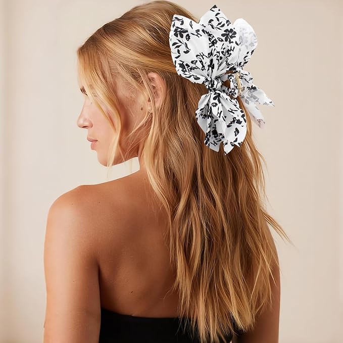 Bow Claw Hair Clips 2PCS Big Hair Bows for Women Butterfly Styling Large Hair Clips for Thin Thick Curly Hair for Girls Hair Accessories for Teens Gifts for Valentine's Day
