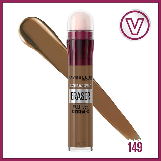Maybelline Instant Age Rewind Eraser Dark Circles Treatment Multi-Use Concealer, 149, 1 Count (Packaging May Vary)