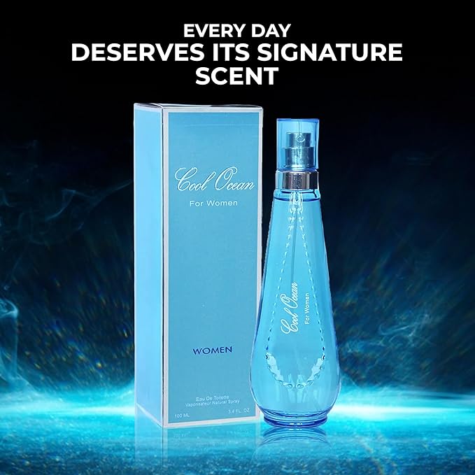 AFLUXE Women's Perfume Combo Set Milano Women&Cool Ocean Floral Fruity Fragrance Eau De Parfum Elegant 100ml Bottle Natural Spray Each for Daily Used