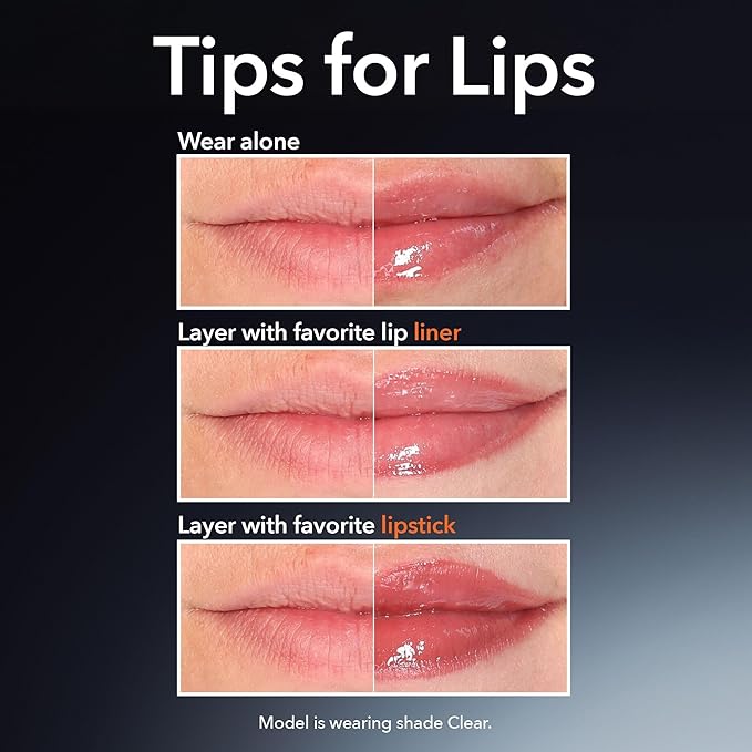 Dr Dennis Gross DermInfusions Plump + Repair Tinted Lip Treatment, Clear - Visibly Plumps & Defines Lips with Hyaluronic Acid & Peptides - Repairs Moisture Barrier - 4 mL