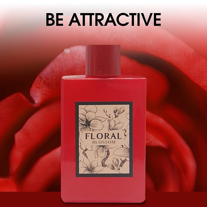 A CENTER Perfume Set for Women - 3PCS Floral Long Lating Fragrance with Jasmine, Rose & Lily of the Valley | 3.4 Fl Oz Each Women Cologne Gift Set (Gorgeous Flowers/Floral Blossom/Red Dream)