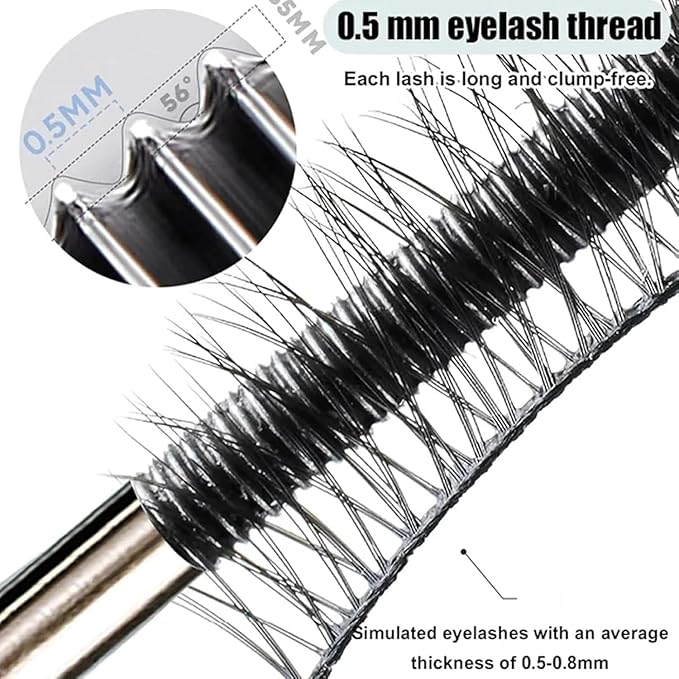 Zkyo Steel Tube Eyelash Prime𝐫, Eyelash Primer,Tubular Eyelash Primer,WaterproofLong Curling Mascara,Natural And Non-Smudged, Hydrofix Fiber Mascara (Brown+Black)