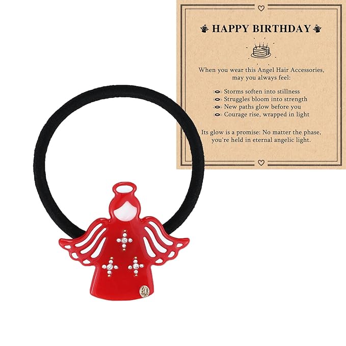 Inspirational Birthday gifts for Women Girls Friend, Original Italian Designed Acetate Hair Clip, To My Daughter Gifts from Mom Dad, Handmade Inspirational Angel Christmas Gift with Box