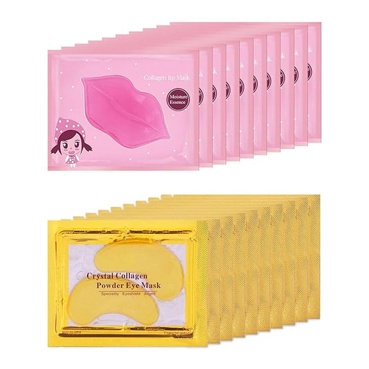 20 Pairs Lip Mask & Eye Mask, Under Eye Patches, Lip Mask Skincare, Bridesmaid Gifts, Small Gifts for Women, Mini Gifts for Women, Bulk Gifts, Bachelorette Party Favors, Hangover Kit, Cheer Gifts