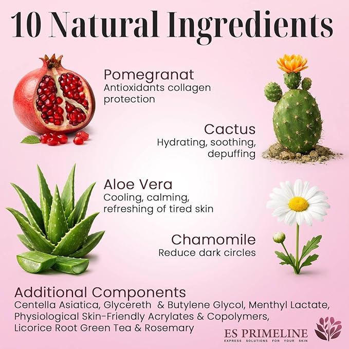 Triple Hyaluronic Acid Breathable Under Eye Patches with Pomegranate Extract, Hydrating Eye Masks for Puffiness, Dark Circles, Wrinkles & Fine Lines, Jet Lag Patches, Parches Para Ojeras,12Pairs
