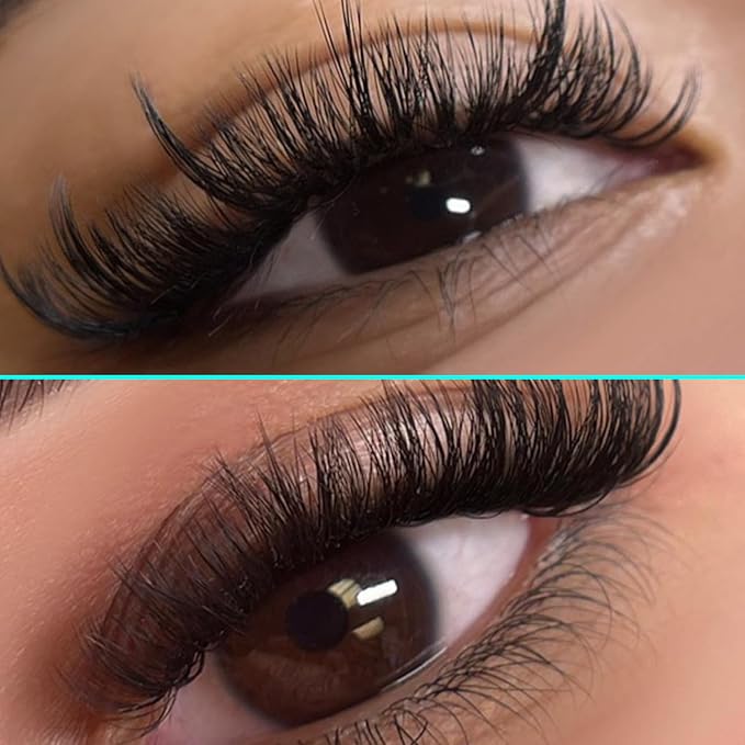 VAVALASH Cashmere Easy Fan Lashes 0.03 0.05 0.07 C/CC/D/DD Volume Lash Extensions 8MM-20MM Matte Black Self Fanning Eyelash Extensiones, Professional Supplies for Lash Artists (D-0.05,17mm)