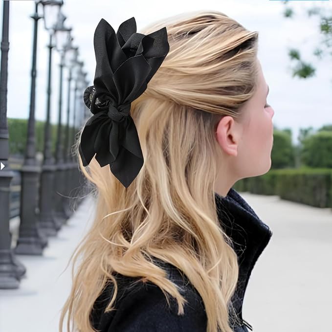 Bow Claw Hair Clips 4PCS Big Hair Bows for Women Butterfly Styling Large Hair Clips for Thin Thick Curly Hair Hair Accessories for Girls Teen Gifts for Valentine's Day