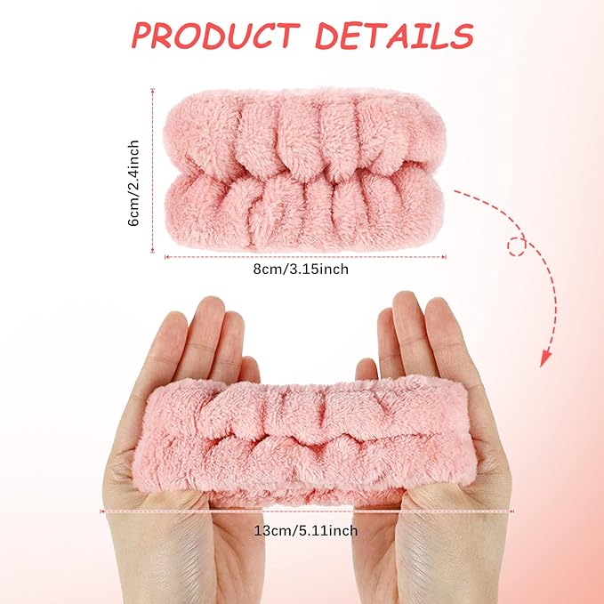 Chuangdi 4 Pairs Wrist Bands for Washing Face Wrist Spa Microfiber Wash Towel Band Scrunchies Absorbent Wristbands Sweatband for Women Prevent Liquid from Spilling(Pretty Colors)
