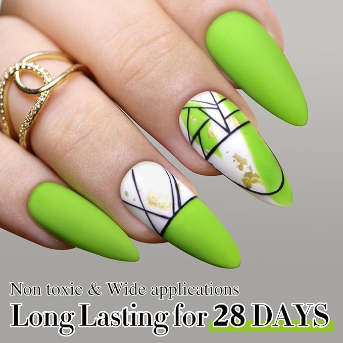 Double Rhythm Gel Polish 15ML Jelly Sheer Pastel Light Milky Color Pearl White Bottle 1 PC 0.5 OZ Full Size Nail Art Salon at Home (Forest Green-D1068)