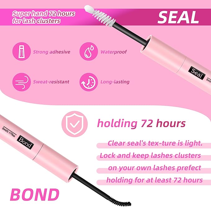 YIDUO Lash Clusters Kit 100D+150D 10-18mm Cat Eye Eyelash Extensions Kit Volume Wispy C/D Curl Left & Right Individual DIY Lash Extension Kit with Glue |Tweezers |Removers |Eyelash & Eyebrow Brush