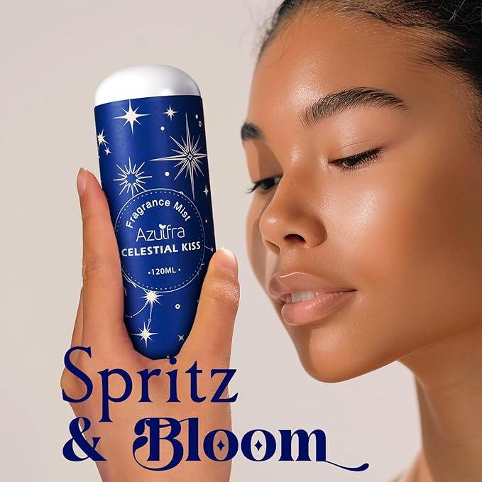 Azulfra Body Spray for Wowen Celestial Kiss, Hair & Body Fragrance Mist, Notes of Jasmine, Raspberry, 4 fl.oz