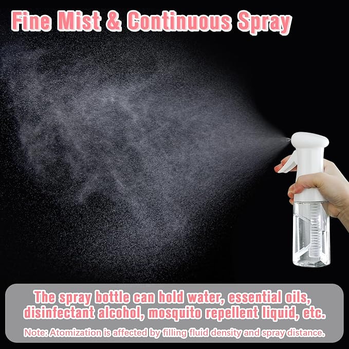 Apidgrowth Continuous Travel Spray Bottle,Hair Small Spray Bottl e,Plants Water Spray Mist Bottle,Ultra-Fine Spray Bottle for Hair,Skincare, Plant Care, Pet Grooming, Cleaning(100 ML White)-Christmas