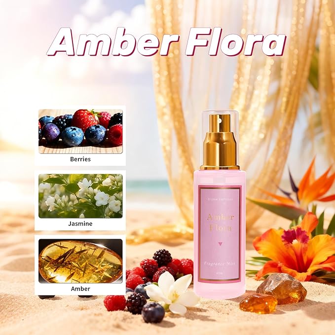 Azulfra Body Spray for Women 3 Pack, Body Fragrance Mist Gift Set, Travel Size, Each 2 Fl.oz