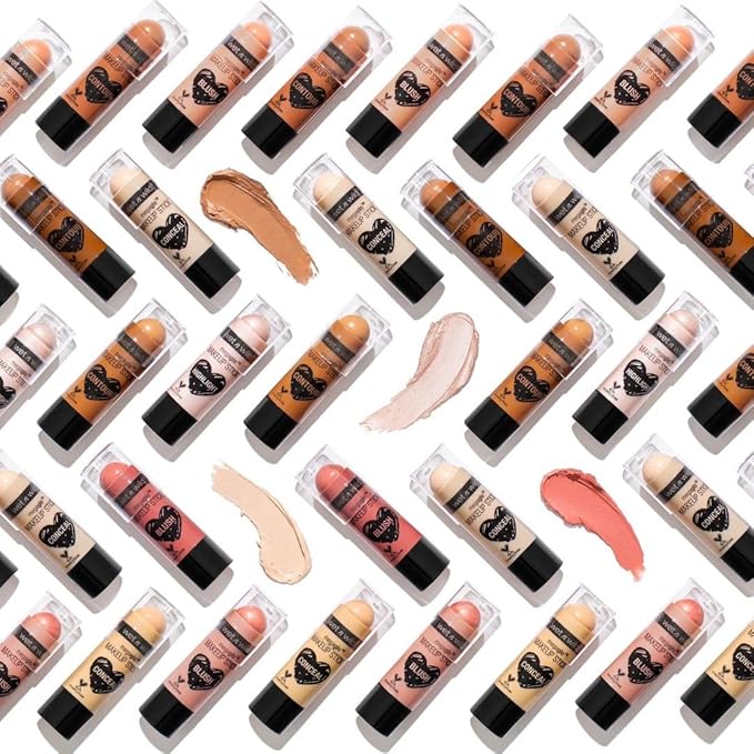 Wet n Wild MegaGlo Conceal & Contour Highlighter Stick, When The Nude Strike | Matte | Face Multistick Makeup (Pack of 3)