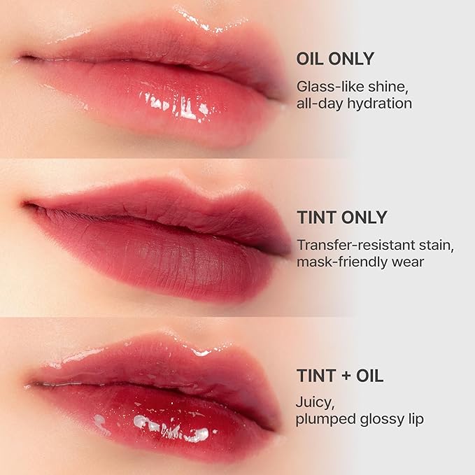 Epielle Herg Dual Lip Tint & Oil Raspberry Love & Watermelon Sugar, Double-Ended 2-in-1 Korean Lip Tint & Lip Plumper, Long-Lasting, Stocking Stuffers
