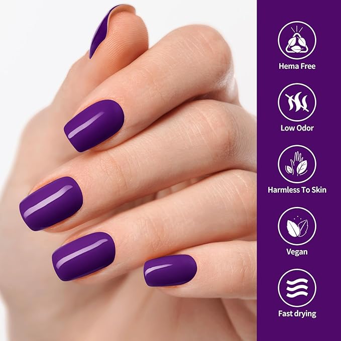 VENALISA Purple Gel Nail Polish 1 Pcs Dark Purple Color Gel Polish Soak Off UV Gel DIY at Home Manicure Salon Nail Art For Girls Women