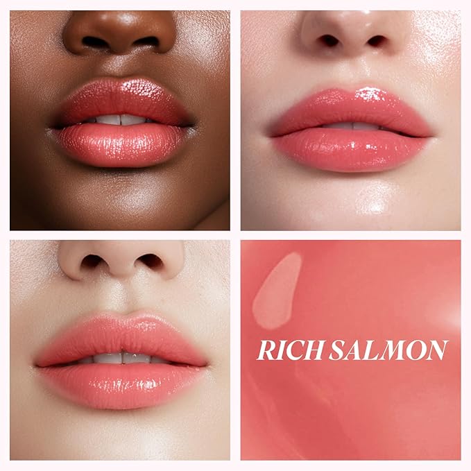 INGA Water Glow Lip Tint | Hydrating, Glossy Korean Lip Tint with Sheer Color & Glass-Like Shine | Long-Lasting, Non-Sticky Korean Lip Stain (RICH SALMON)