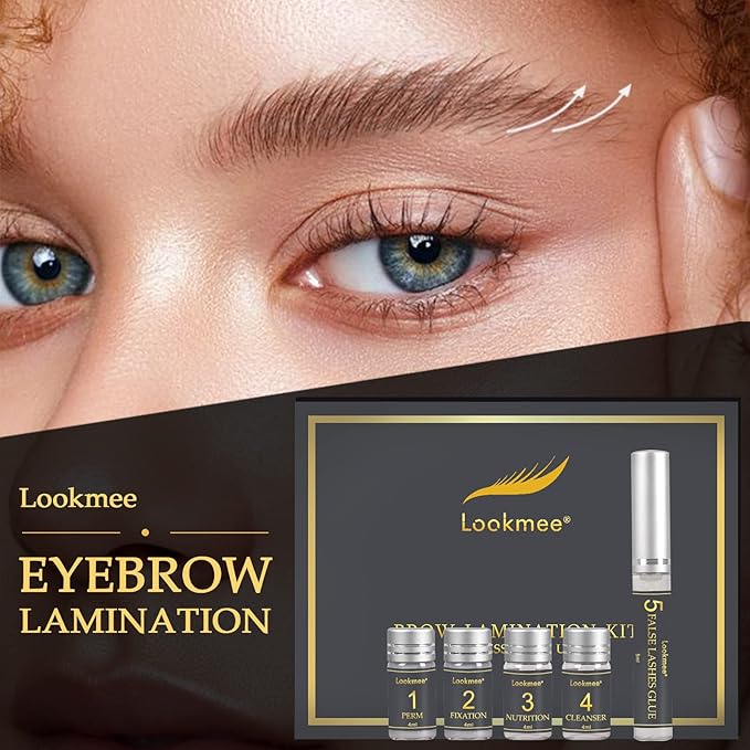 Lookmee 5-in-1 Lash Lift & Eyebrow Lamination Kit - Professional DIY Eyelash Curler & Perm Kit Eyelash Lift Kit &, At-Home Long Lasting Salon Results, Beginner Friendly
