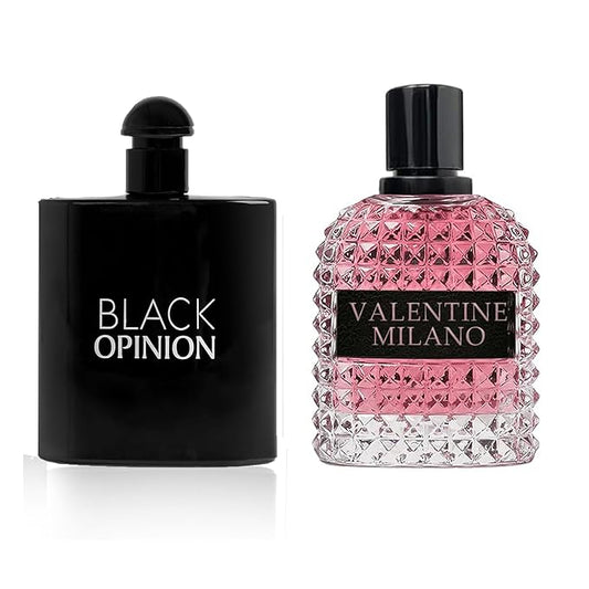 AFLUXE Women's Perfume Combo Set Milano Women&Black Option Floral Fruity Fragrance Eau De Parfum Elegant 100ml Bottle Natural Spray Each for Daily Used