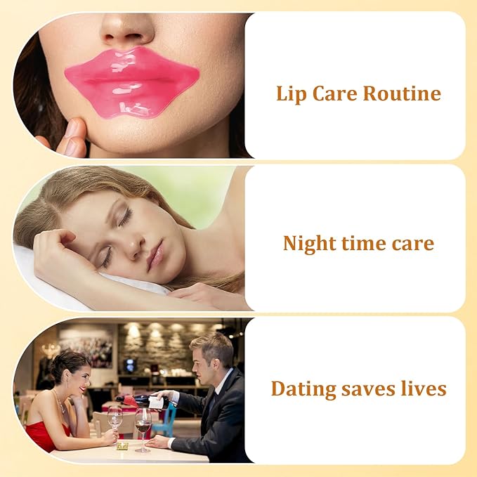 30PCS Moisturizing Lip Mask - Lip Patches for Spa Daily Labial Masks Skincare Hydrating to Reduce Wrinkles Dryness Anti-wrinkle Lightens (Orange)