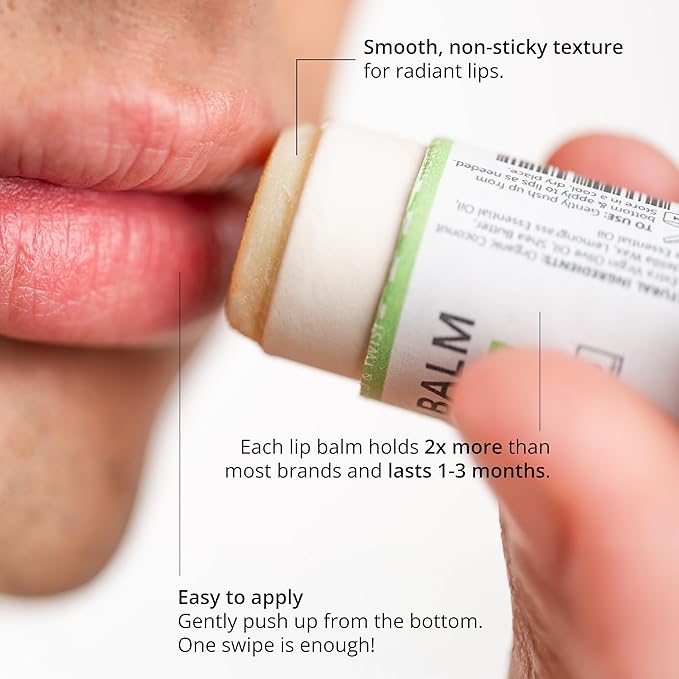 J&L Naturals Sustainable Lip Balm | Organic Ingredients, 100% Natural, Eco-Friendly | Cruelty Free, Vegan, Paraben Free, Silicone Free (Naked (Unscented), Single)