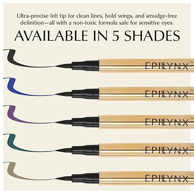 Liquid Eyeliner - Hypoallergenic Eyeliner with Fine Brush Tip, Long-Lasting Waterproof Eye Liner - Cruelty-Free, Vegan, Hypoallergenic, Gluten-Free, Smooth Application Liquid Eye Liner, Green 2mL