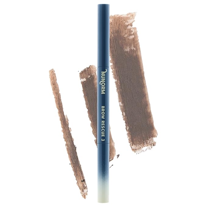 Brow Rescue Eyebrow Brush & Pencil for Men - Shape, Define & Fill In - Brow, Beard & Sideburn Filler Pen - Long-Lasting Formula (Wenge)