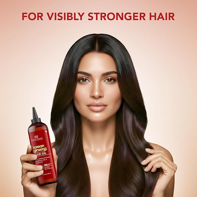 Botanic Hearth Hair Oil for Hair Growth & Hair Relaxer | Strengthening Dry, Frizzy, Damaged Hair & Scalp Treatment | Korean Ginseng Hair Oil – 6.7 Fl Oz
